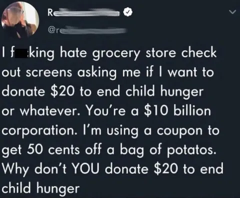 Multi billion dollar businesses asking for donations....