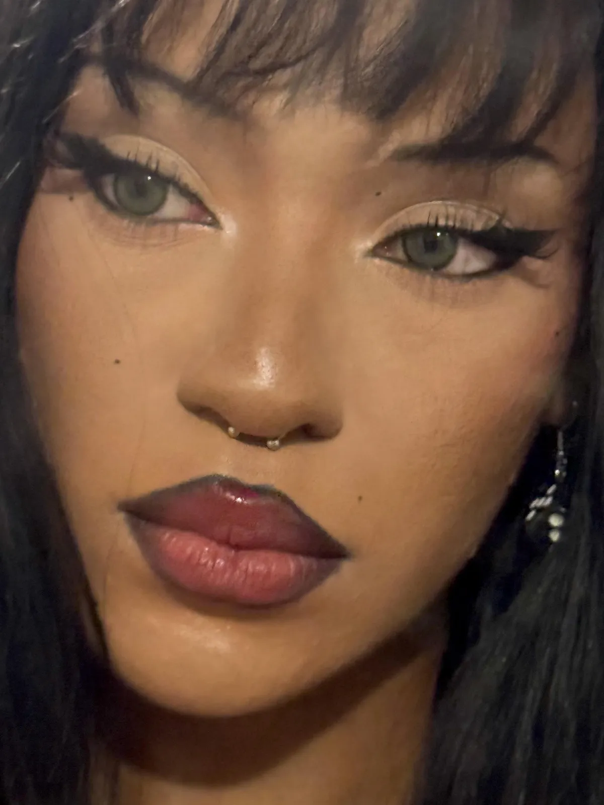 an up close mirror photo of a makeup look i did last month! 