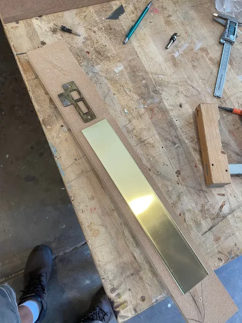 Finally got around to fixing my mortise lock strike plate.