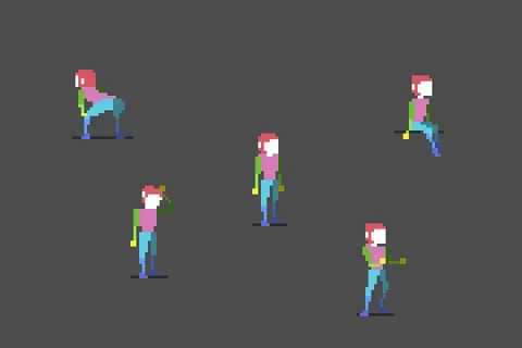 16-Bit Pixel Art Sidescroller Character template on Itch (link on comments)