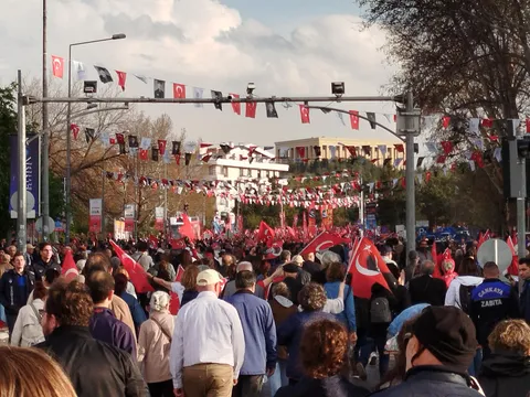 Turkish protests are not as common as a month ago, but they're still ongoing. This is Ankara, today. Today is also the 105th anniversary of our Parliament's founding.