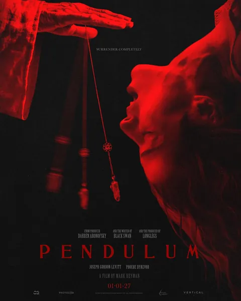 Official Poster for ‘Pendulum’ Starring Joseph Gordon-Levitt, Phoebe Dynevor, Jacki Weaver &amp; Norman Reedus. Releasing January 1, 2027.