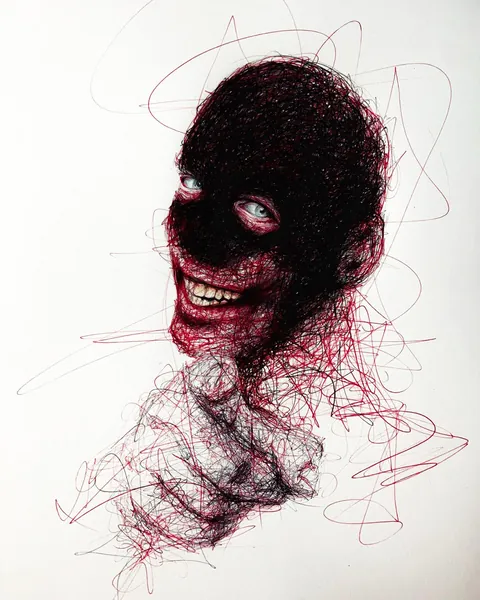 Some of my unsettling ballpoint pen drawings[OC]