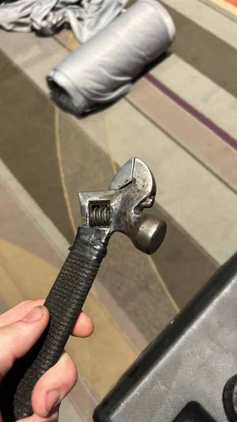 Homemade hammer wrench found on a job site