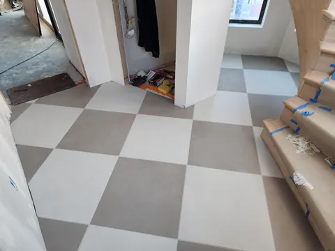 Wife and I Tiled the Foyer in our ADU Over the Holidays