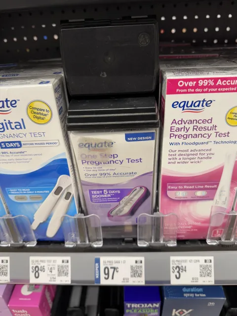 Walmart near me only puts the cheapest pregnancy test in antitheft boxes