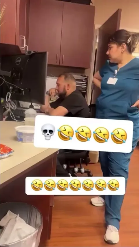 Joking around at work