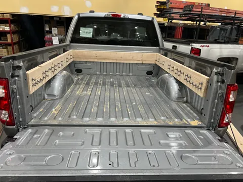 I built a custom bed slider for my new work truck.