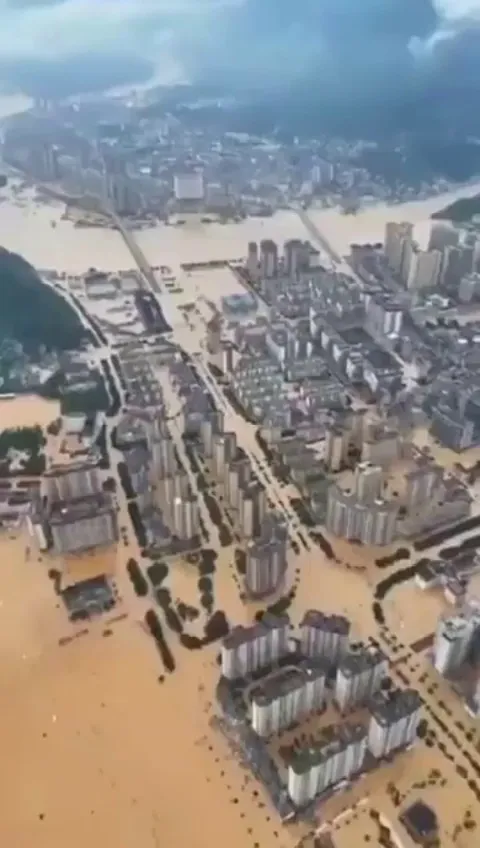 In China’s Guizhou province, A whole city has submerged due to heavy rainfall