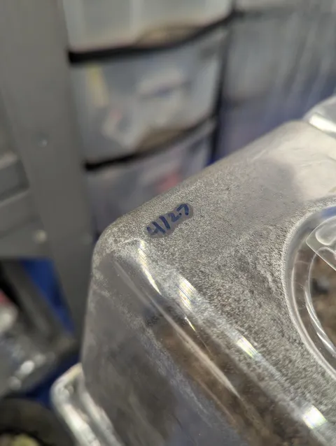 Permanent marker on the outside, prevents condensation on the inside.