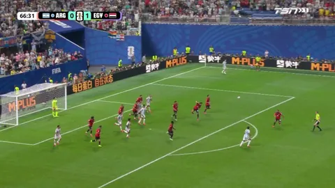 Mostafa Ziko scores Egypt's second goal against Argentina