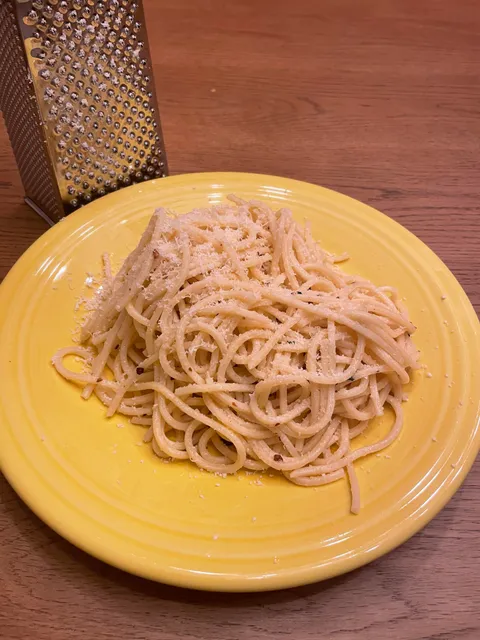 I just turned thirteen and my parents let me make dinner for myself. Spaghettini alla oil and garlic sauce.