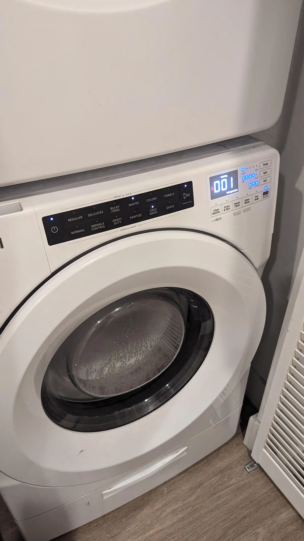 My clothes washer has had one minute left for the past 7 minutes. 