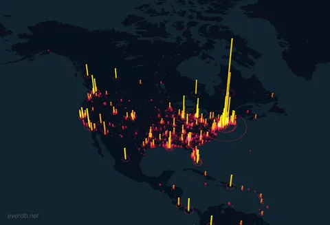 [OC] Confirmed cases in North America, showing the impact on NY (27 March)