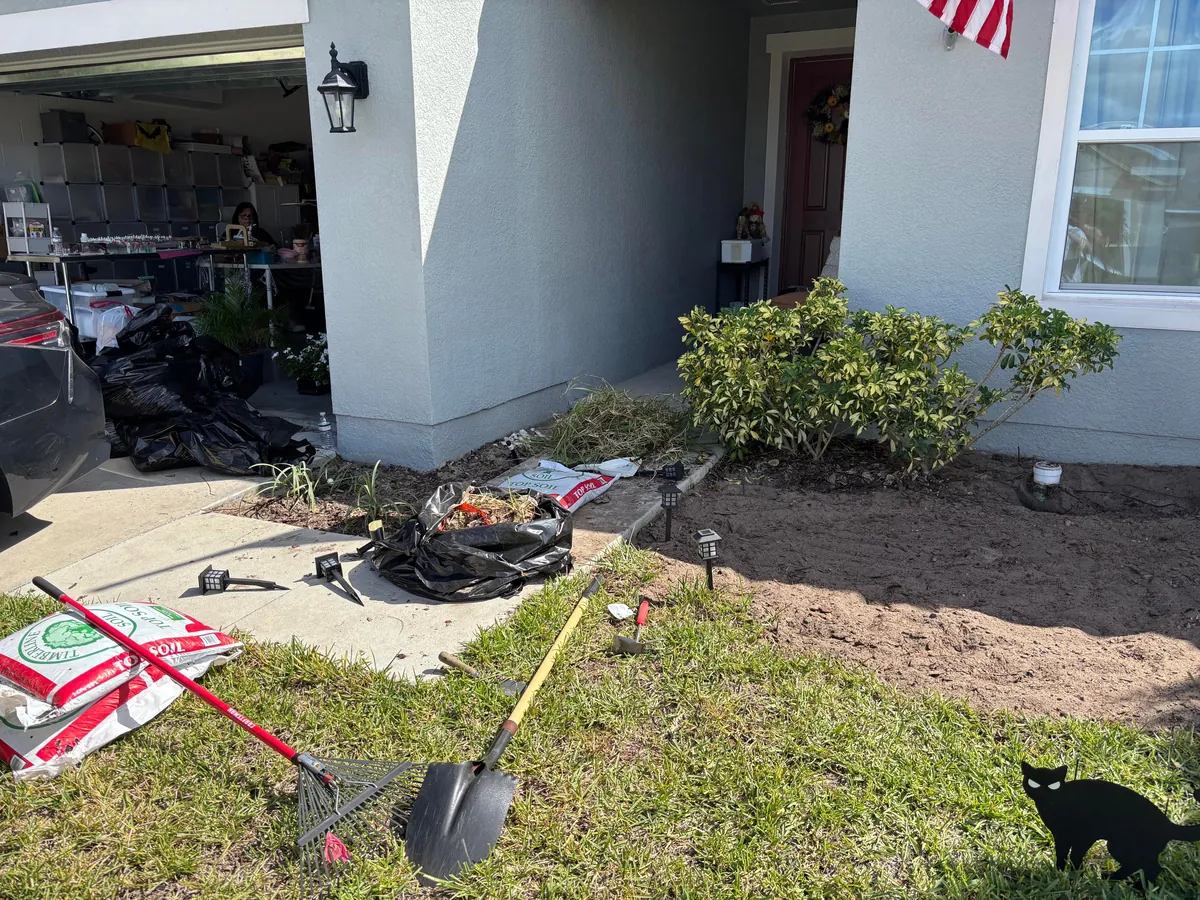A whole day spent gardening. Before and after!