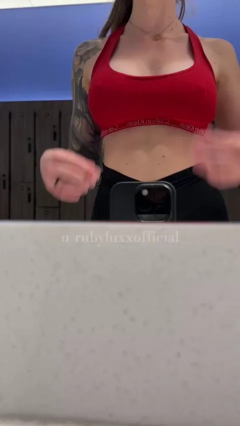 Flashing my tits in the locker room this morning