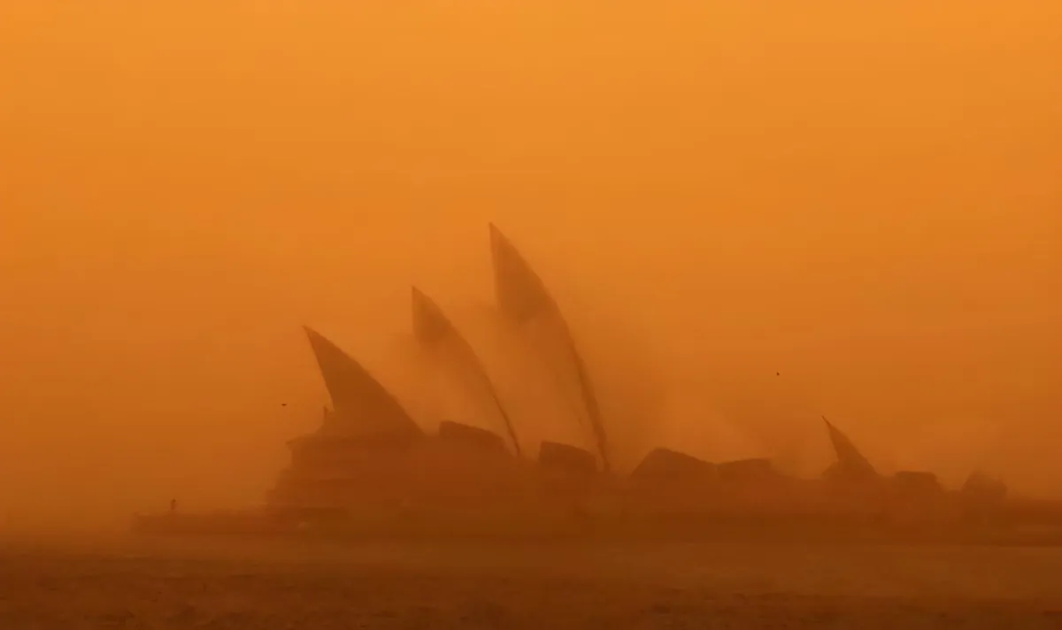 Sydney during the 2009 red sand storm