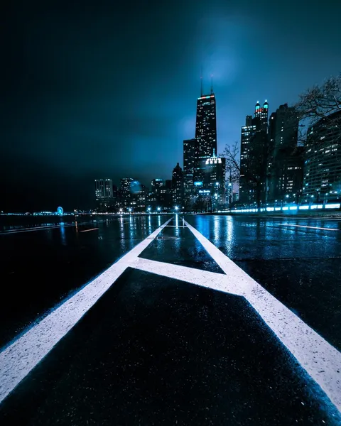 I love shooting on cold, rainy nights when nobody is around... how is the [composition] [style] and [edit]?