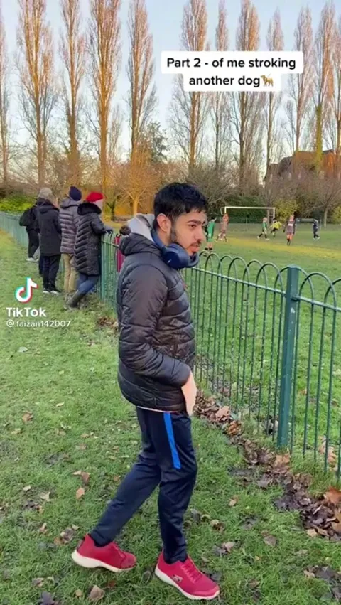 Dog owner helping a young man who has a phobia of dogs!