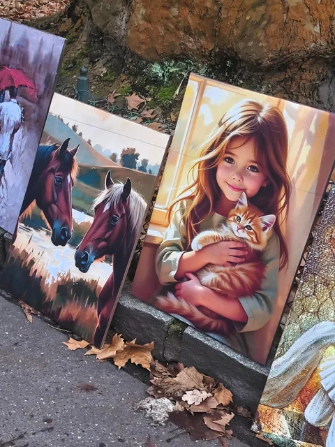 art print street seller had ai slop