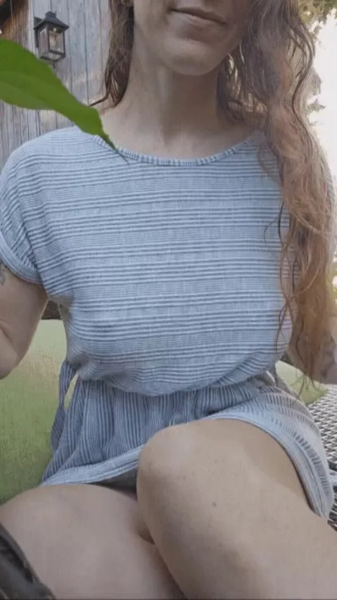 Enjoying my coffee outside in the garden today