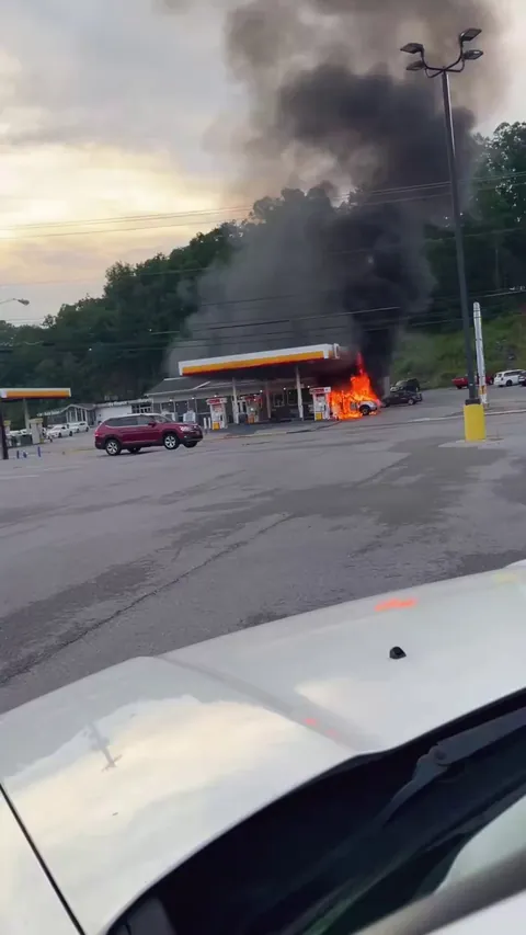 The worst possible place for your car to catch on fire 😅