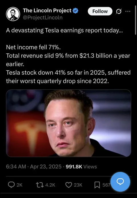 Tesla earnings report