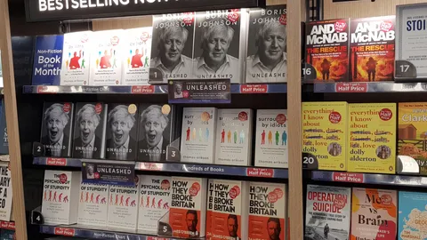 Full marks to whoever arranged this bookshelf in Smiths