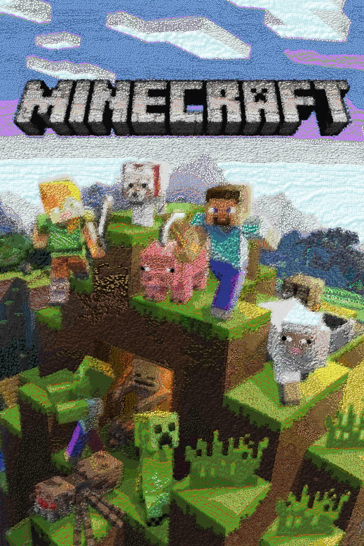 Just the cover art for Minecraft. Please don't zoom in.