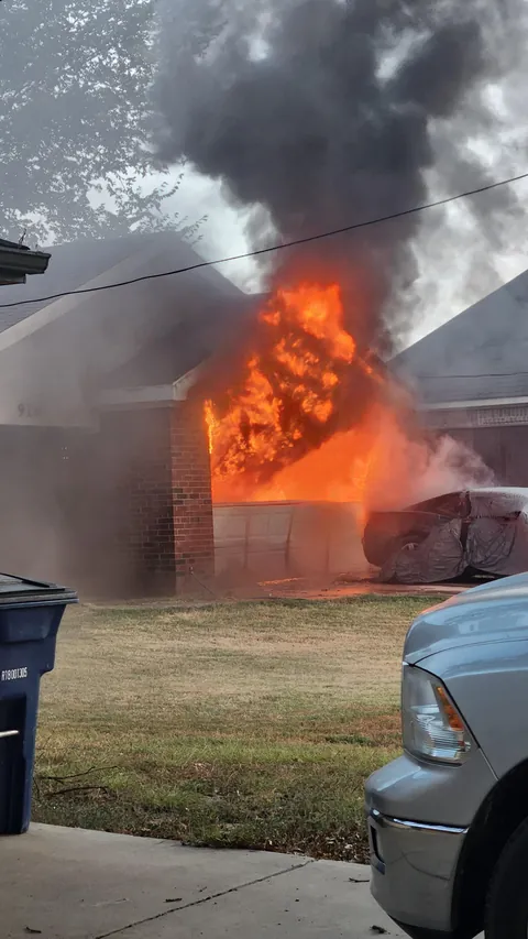 Neighbor came knocking at my door asking if I had a water hose because their garage was on fire.