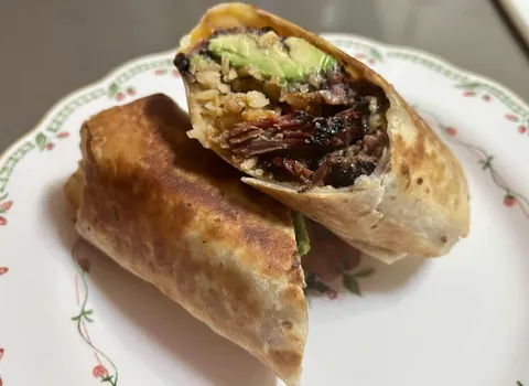 [Homemade] Smoked Brisket burrito