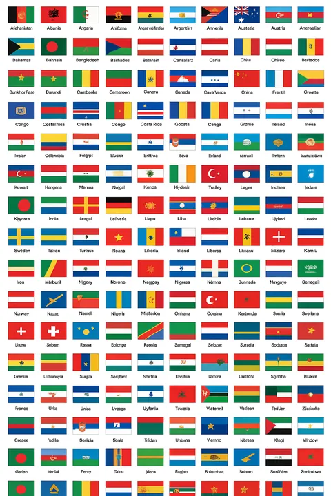 I asked chatgpt to create a pic of every flag in the world with the corresponding name underneath