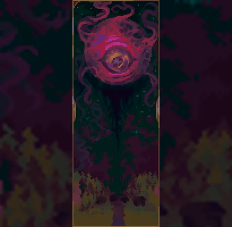 The moon is... watching?