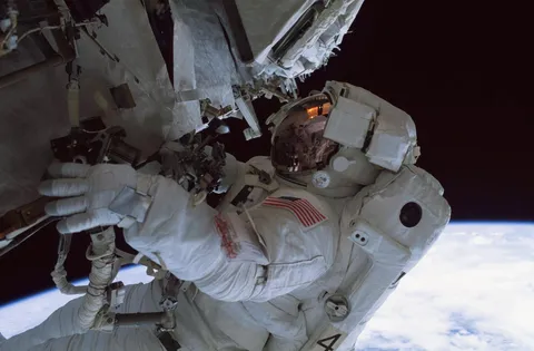 My dad's first spacewalk, shot in 2003 film