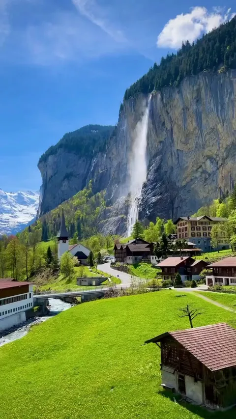 The Lauterbrunnen Valley is one of the most beautiful valleys in the Swiss Alps.
