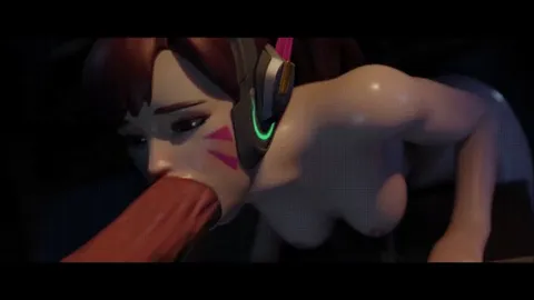 D.Va getting throatfucked by a horse~ (thebartender)