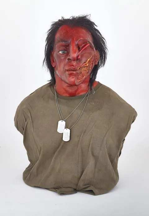 Some props for the demons, including some unused ones, in the movie Jacob’s Ladder (1990)