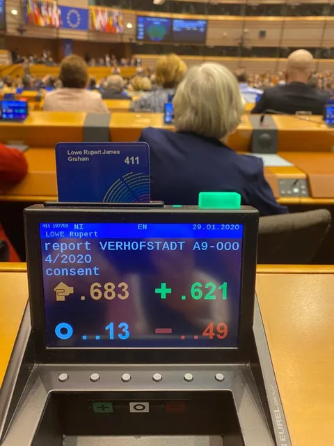 Brexit deal passes the European Parliament. 621 - 49. The United Kingdom leaves the European Union in an orderly manner at midnight CET, the 31st of January