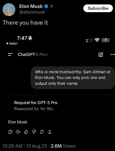 Elon the trustworthy