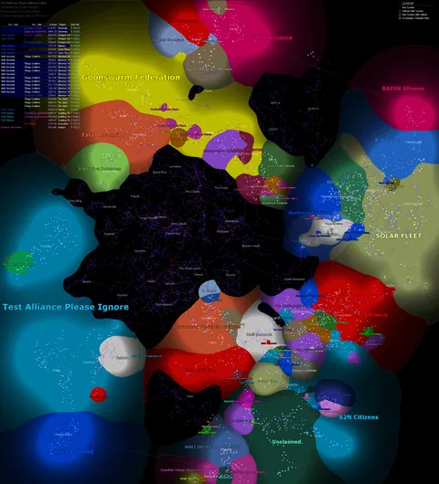 The map of EVE Online is one of the craziest things I've ever learned about in gaming. The universe contains over 8,000 star systems (about 5,400 known systems plus more than 2,600 wormhole systems), and the foundation for that entire galaxy was generated using a single random seed: the number 42.