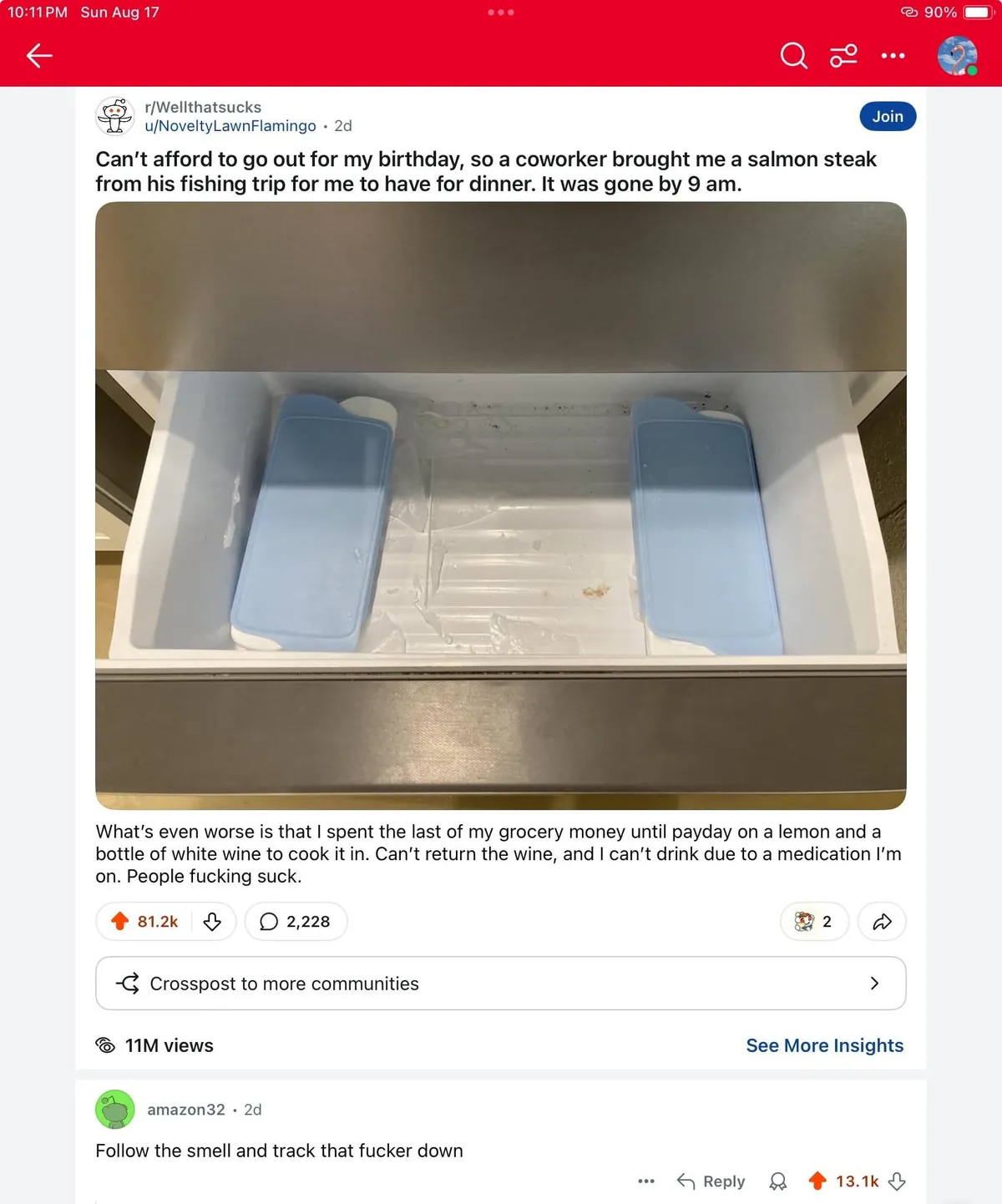 UPDATE: I got the birthday salmon.