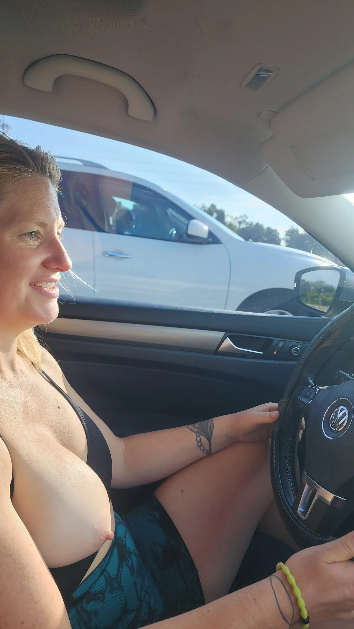 Trying to make someone happy in traffic today.