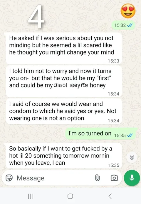 100% real text exchange from when my hotwife, peach_pl3ase, went to a Caribbean beach with a pink thong on...