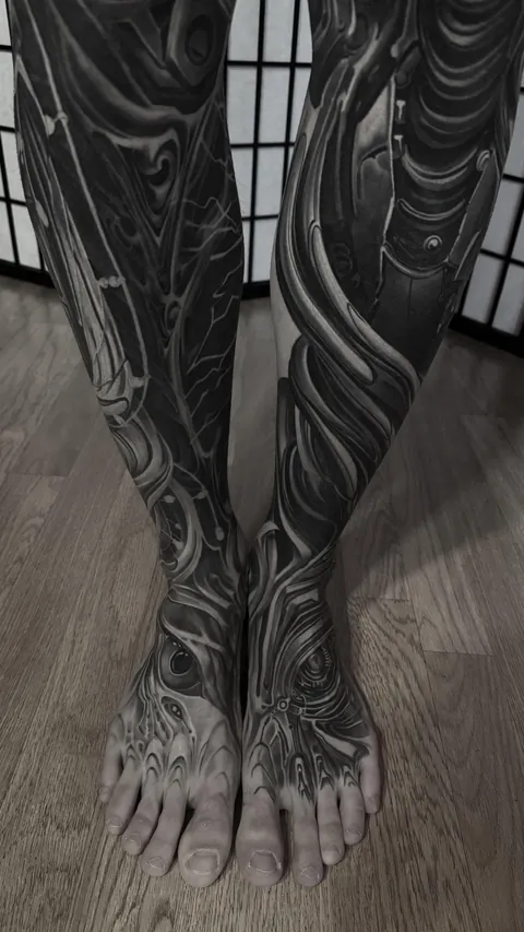 Two leg sleeves done by Tattoo Artist Vas, shop Chronic Ink. Brooklyn, NY