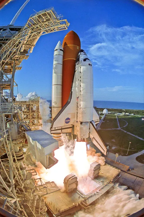 The Space Shuttle Atlantis launches from Kennedy Space Center on June 8, 2007