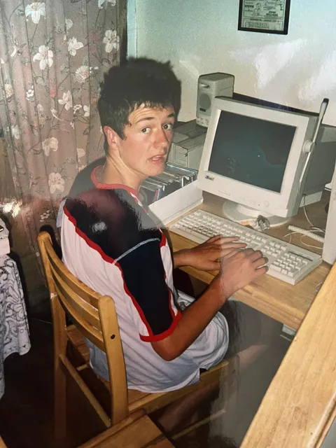 Me at our family PC in 1999