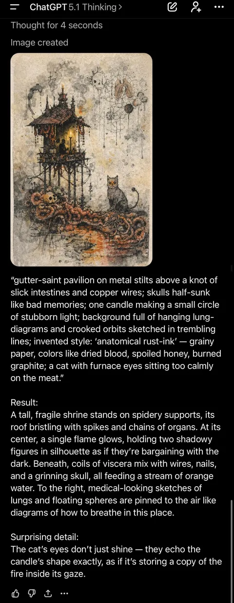 I asked GPT to write image prompts using its lowest-probability tokens