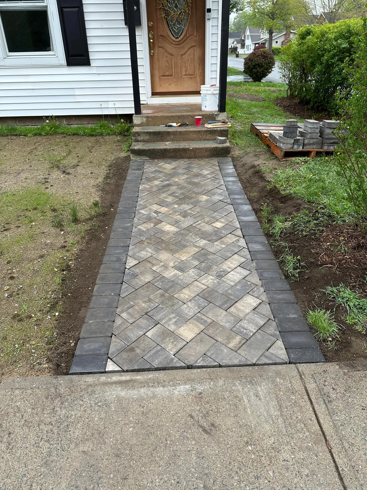 Very happy with our new paver walkway