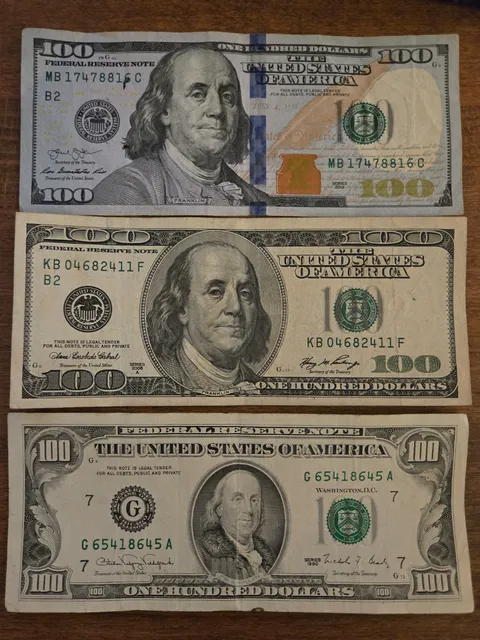 I was paid with 3 versions of 100s