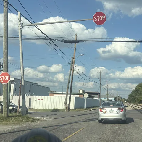 This is an extremely high stop sign
